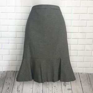 Ann Taylor Black and White Peplum Skirt